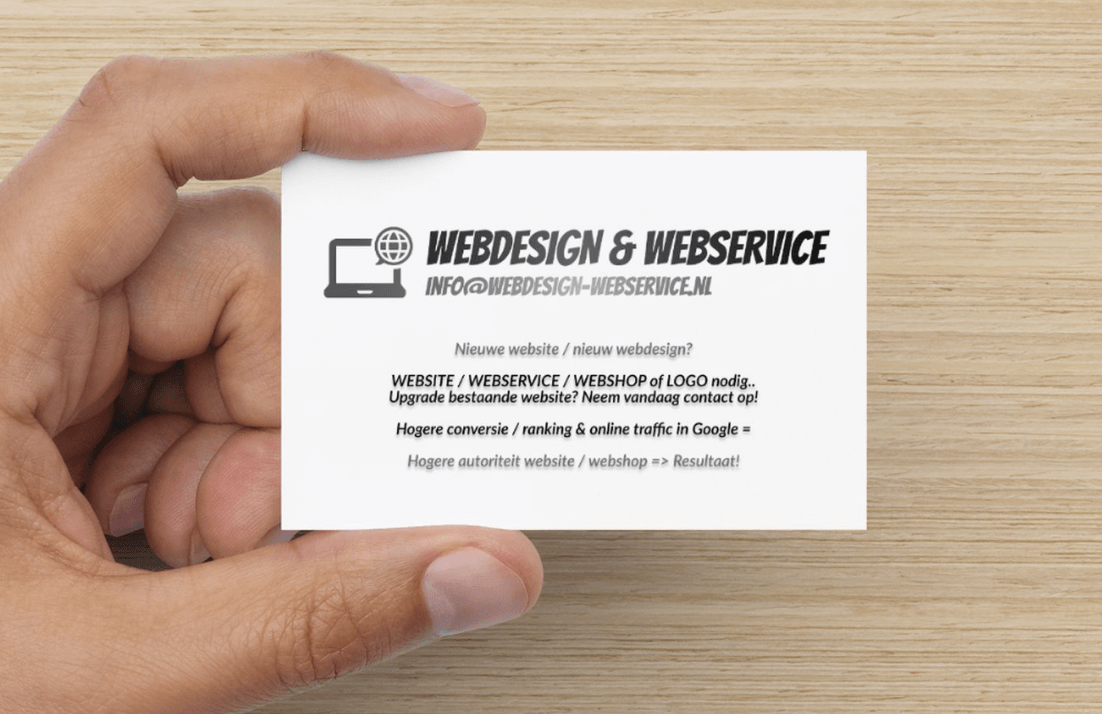 Image Business Card Front-Hand Webdesign-Webservice.nl